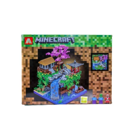 minecraft building blocks nature landscape set waterfall scene twinkle town hamilton