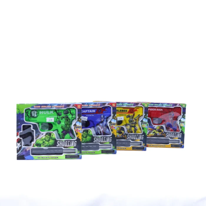 EOS_7608 superhero gel bullets toy gun kids hulk captain spiderman bumblebee twinkle town hamilton