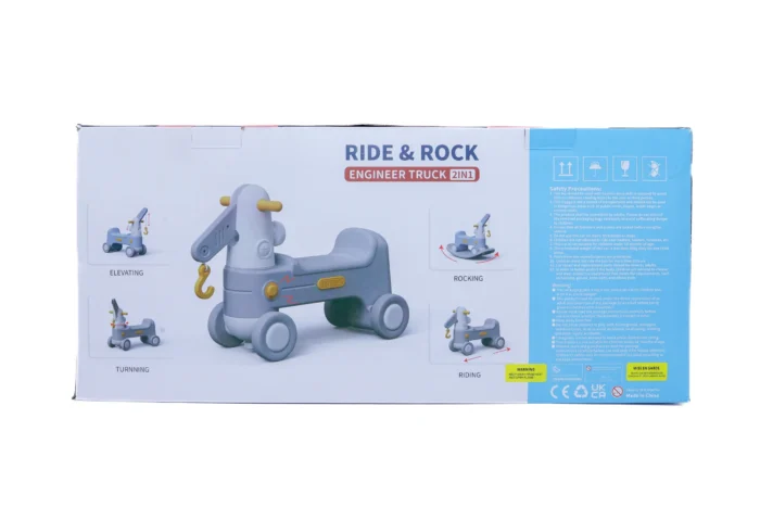 EOS_7718 Ride and rock engineer truck 2 in 1 ride on rocker toy from Twinkle Town Hamilton