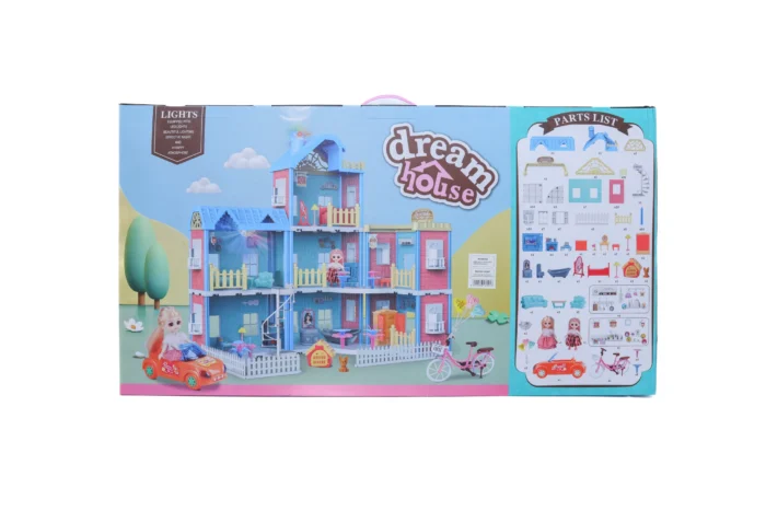 Dream house dollhouse play set with lights multi level villa from Twinkle Town Hamilton