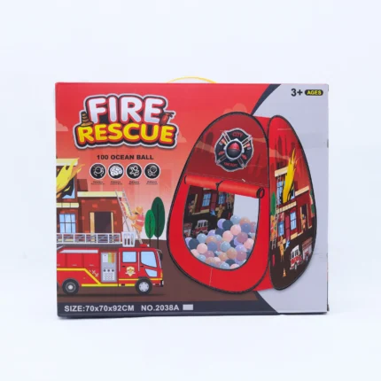 fire rescue play tent with ocean balls for kids