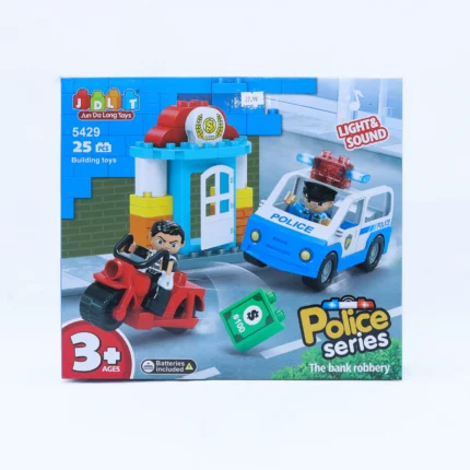 police series building blocks bank robbery set