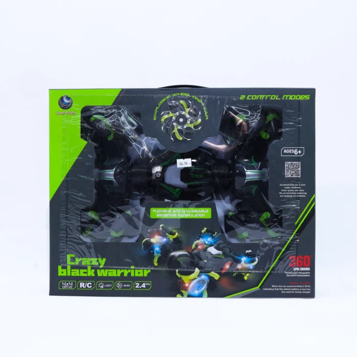 crazy black warrior rc stunt car