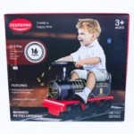 ride on retro train toy for kids with music and lights