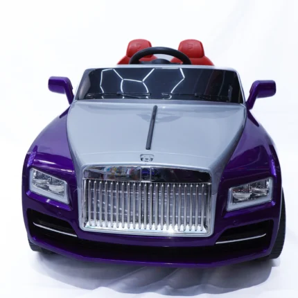 purple silver luxury kids ride on car electric