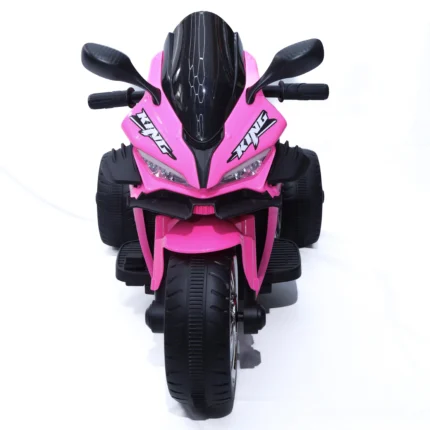 Pink kids electric ride-on motorcycle sport bike for ages 3–7