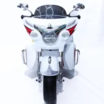 Kids electric ride-on motorcycle white touring bike for ages 3–7