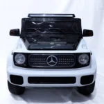 White kids electric ride-on SUV G-Class style car for ages 3–7