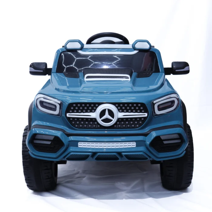 Blue kids electric ride-on SUV car for ages 3–7