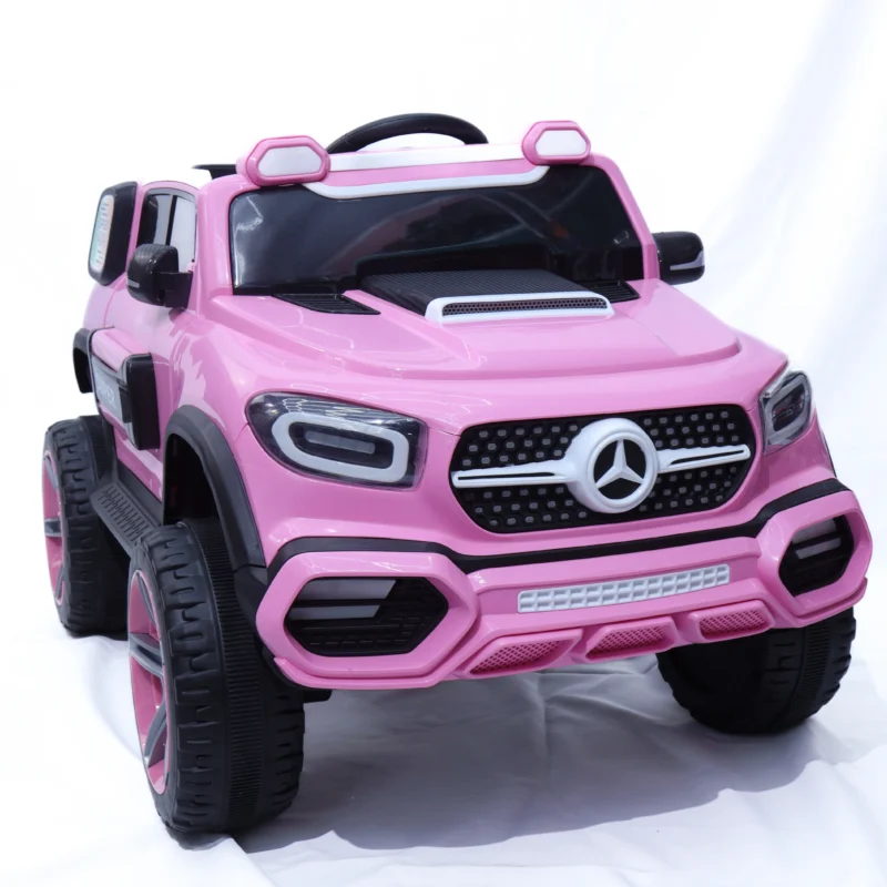 Pink kids electric ride-on SUV car for ages 3–7